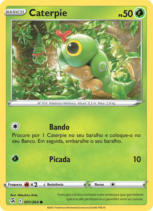 Caterpie, carta 1 de Golpe Fusão