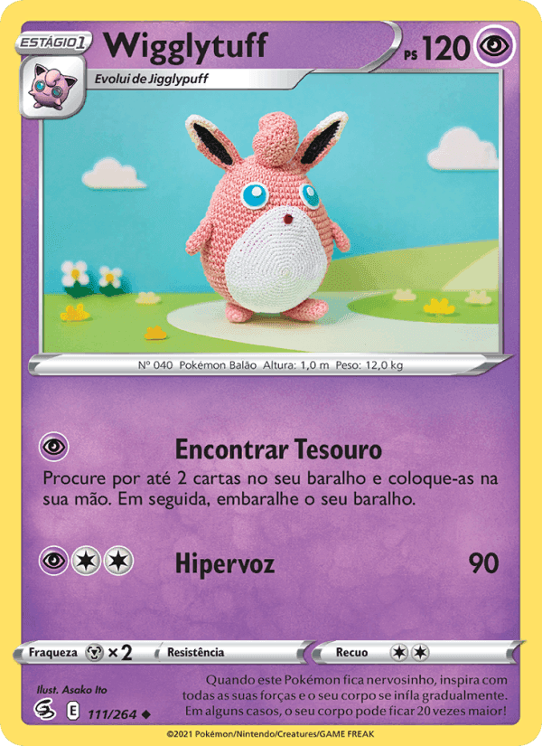 Wigglytuff, carta 111 de Golpe Fusão