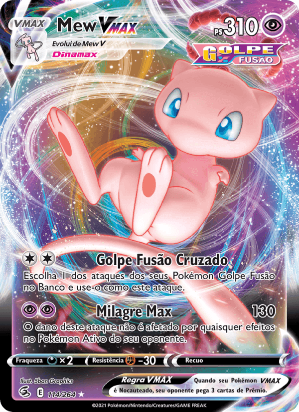 Mew VMAX, carta 114 de Golpe Fusão