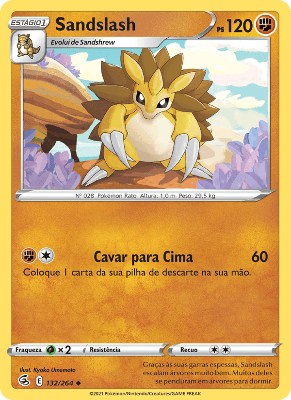 Sandslash, carta 132 de Golpe Fusão