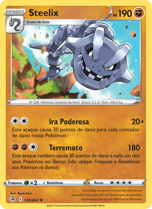 Steelix, carta 139 de Golpe Fusão