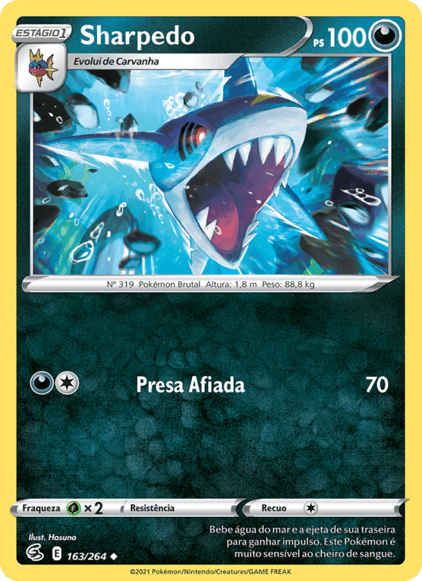 Sharpedo, card 163 from Golpe Fusão
