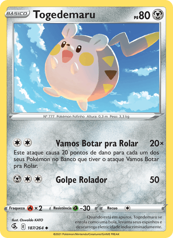 Togedemaru, card 187 from Golpe Fusão