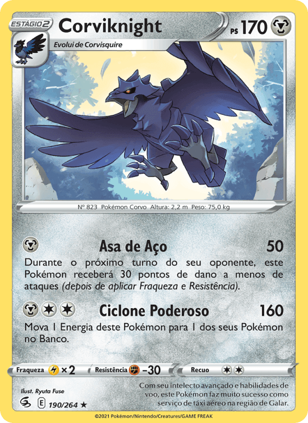 Corviknight, card 190 from Golpe Fusão
