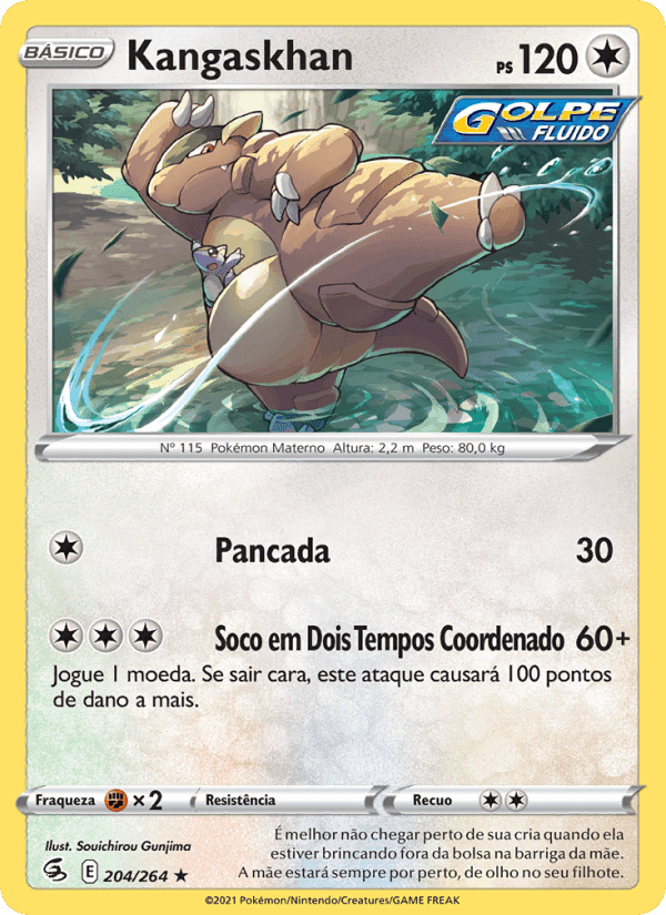 Kangaskhan, carta 204 de Golpe Fusão