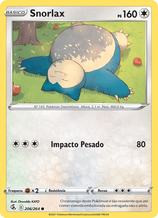 Snorlax, carta 206 de Golpe Fusão