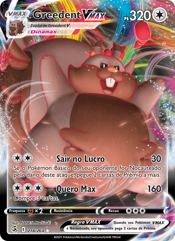 Greedent VMAX, card 218 from Golpe Fusão