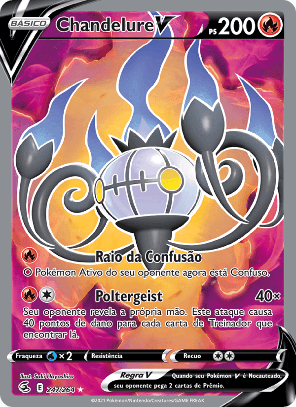 Chandelure V, carta 247 de Golpe Fusão