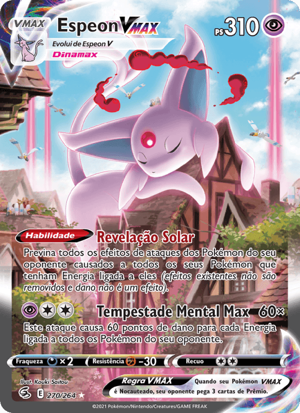 Espeon VMAX, carta 270 de Golpe Fusão