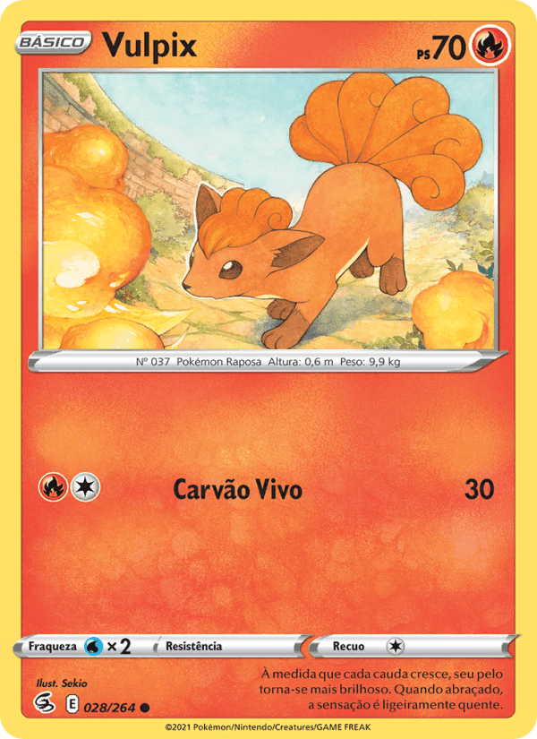 Vulpix, carta 28 de Golpe Fusão