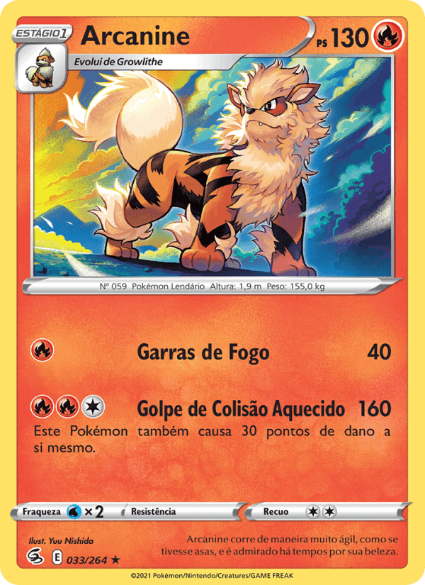 Arcanine, carta 33 de Golpe Fusão