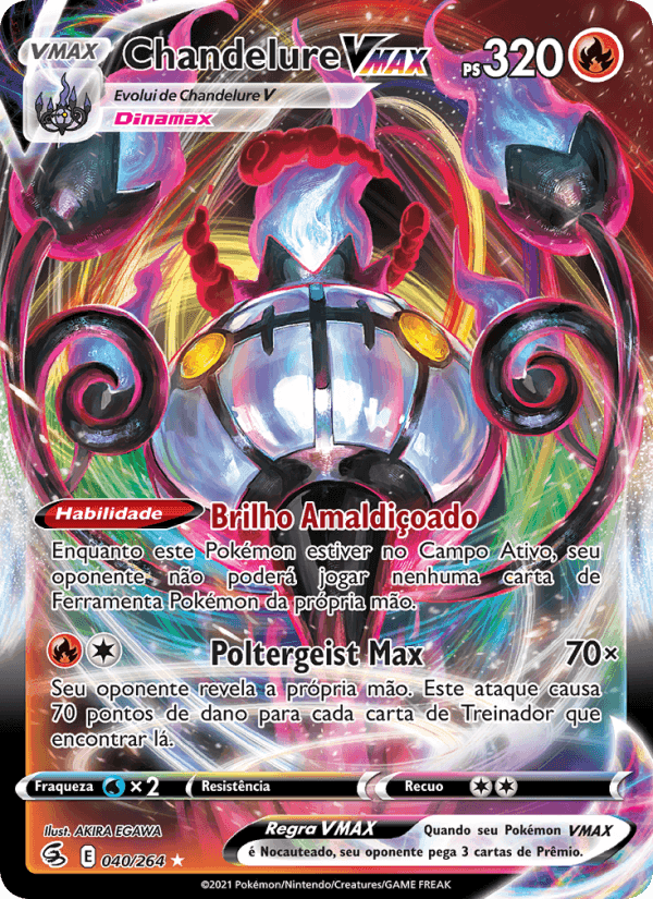Chandelure VMAX, carta 40 de Golpe Fusão