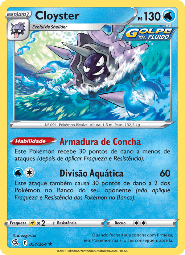 Cloyster, carta 51 di Golpe Fusão