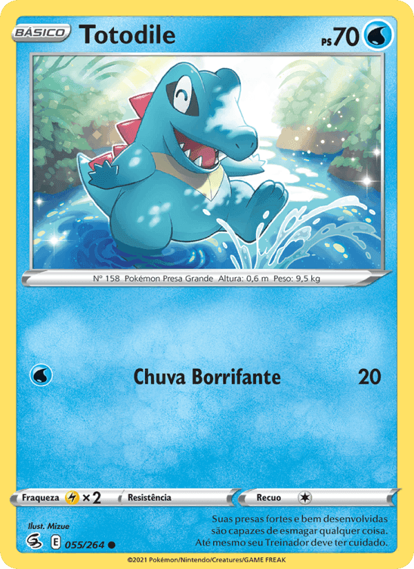 Totodile, carta 55 di Golpe Fusão