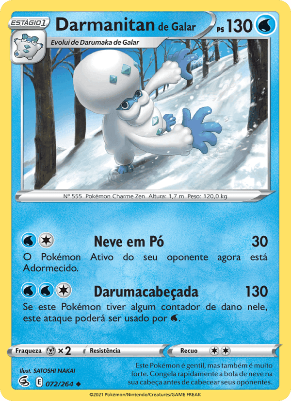 Darmanitan de Galar, carta 72 de Golpe Fusão