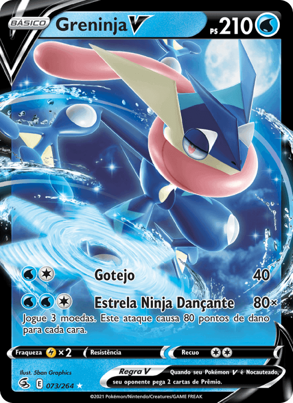 Greninja V, carta 73 de Golpe Fusão