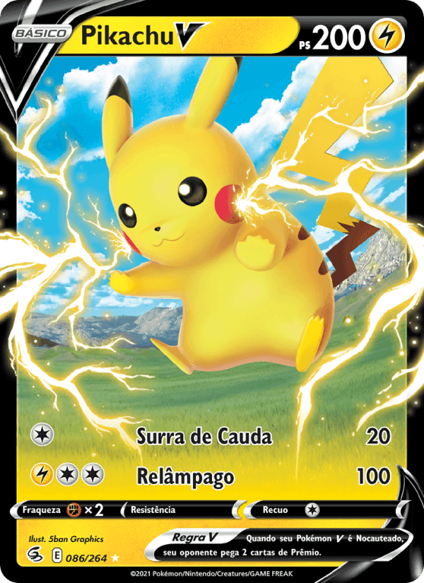 Pikachu V, carta 86 de Golpe Fusão