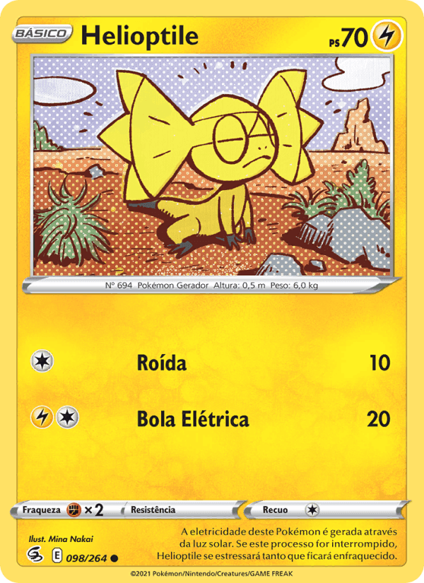Helioptile, carta 98 de Golpe Fusão