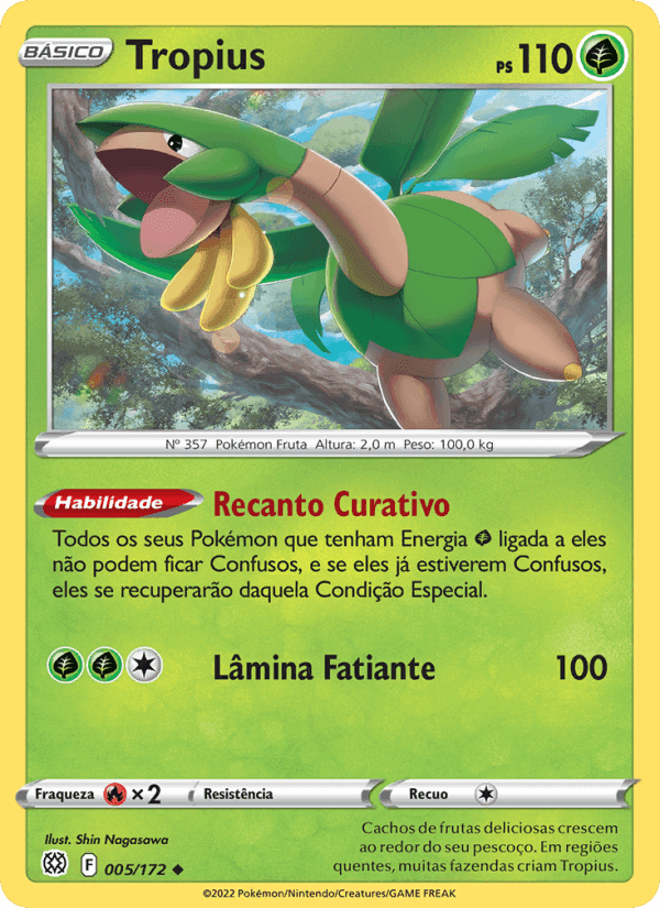 Tropius, carta 005 de Astros Cintilantes