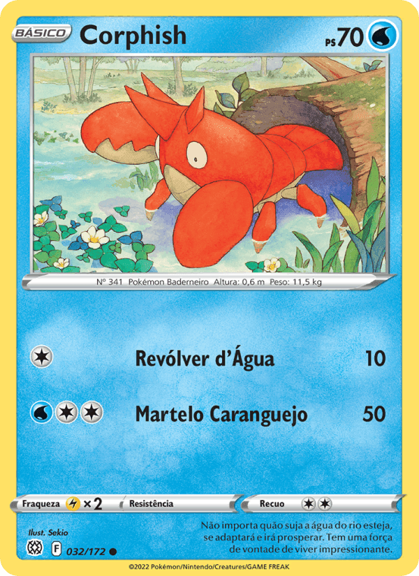 Corphish, carta 032 de Astros Cintilantes