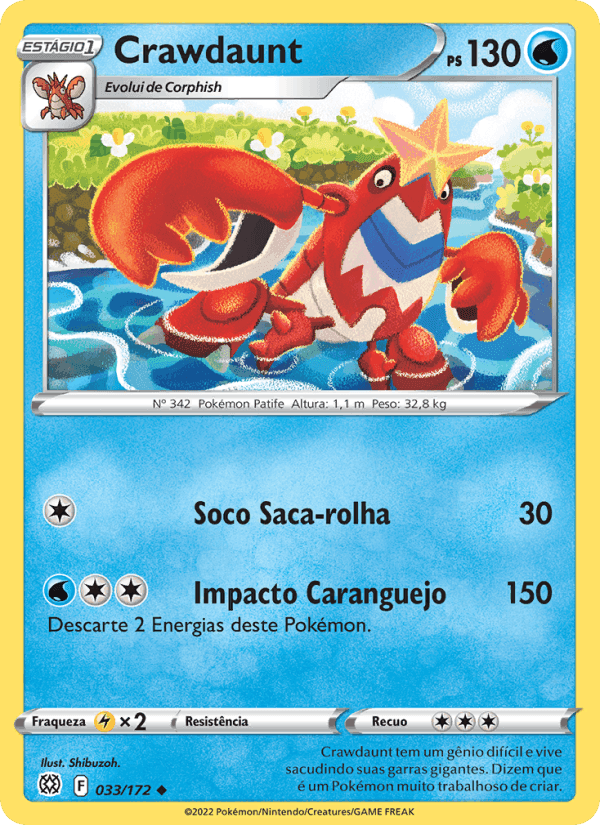 Crawdaunt, carta 033 de Astros Cintilantes