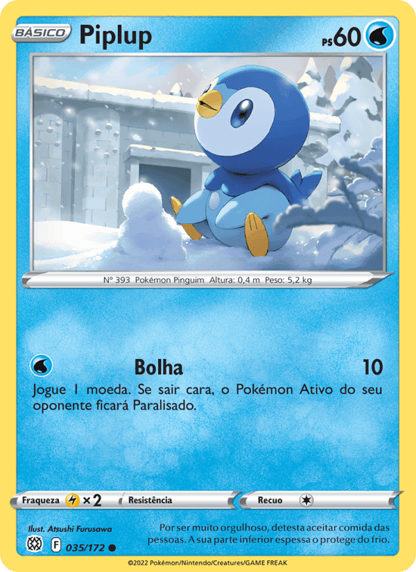 Piplup, carta 035 di Astros Cintilantes
