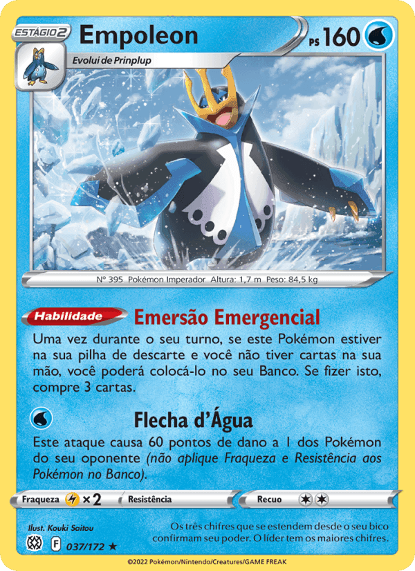 Empoleon, carta 037 de Astros Cintilantes