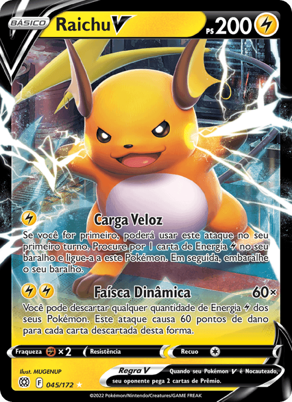 Raichu V, carta 045 de Astros Cintilantes