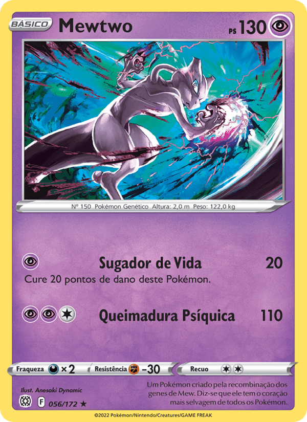 Mewtwo, card 056 from Astros Cintilantes