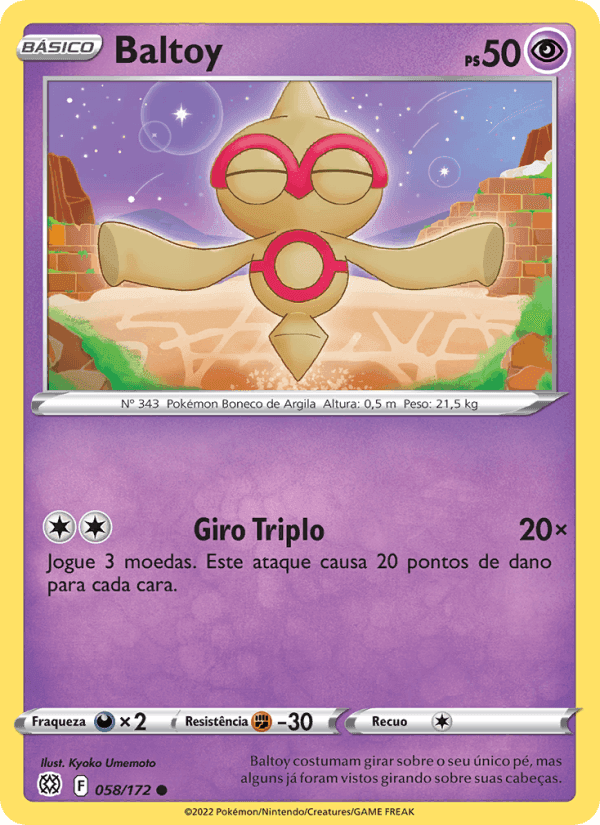 Baltoy, carta 058 di Astros Cintilantes