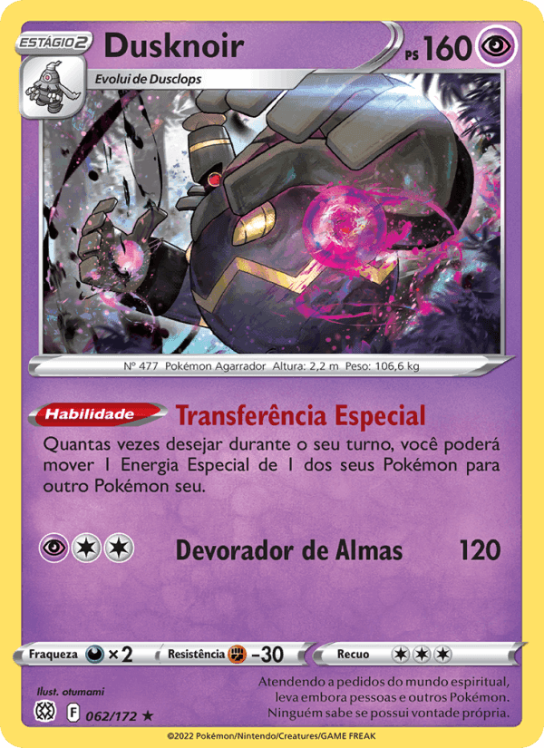 Dusknoir, carte 062 de Astros Cintilantes