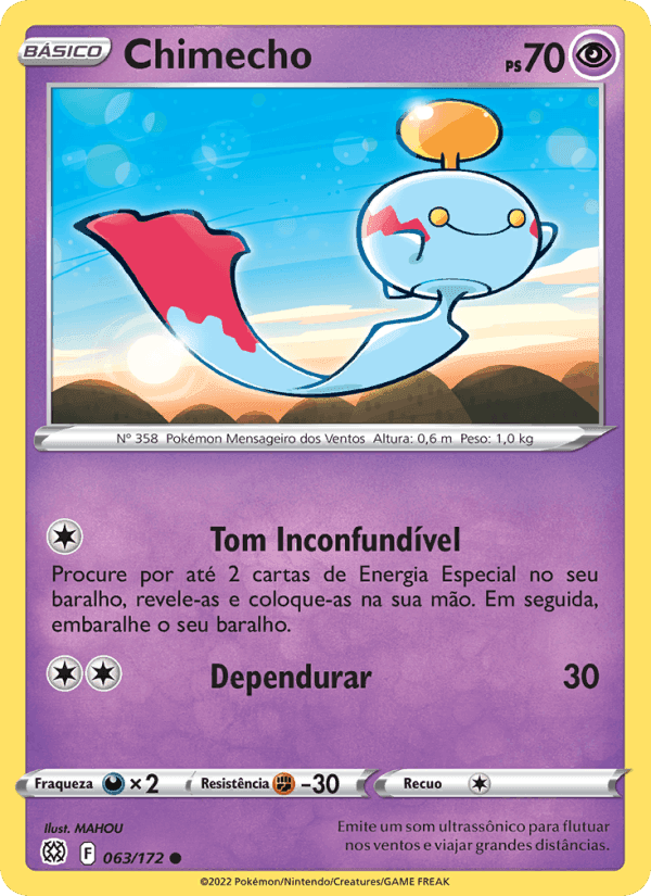 Chimecho, carta 063 de Astros Cintilantes