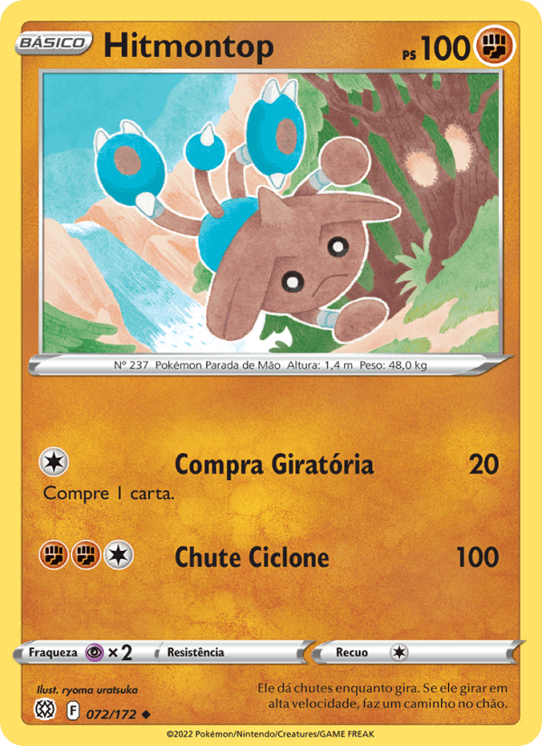 Hitmontop, carta 072 de Astros Cintilantes