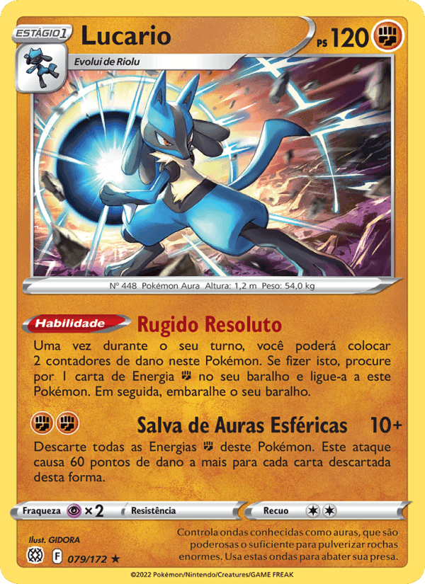 Lucario, carta 079 de Astros Cintilantes