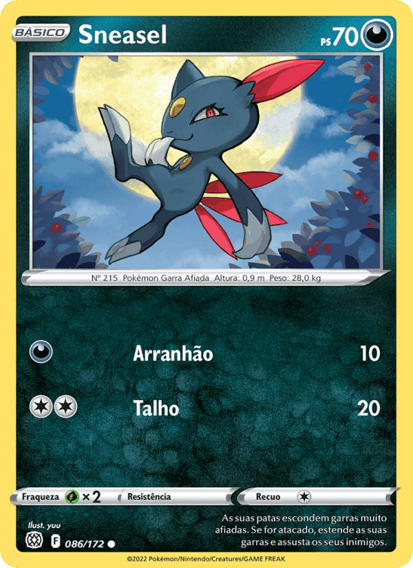 Sneasel, carta 086 de Astros Cintilantes