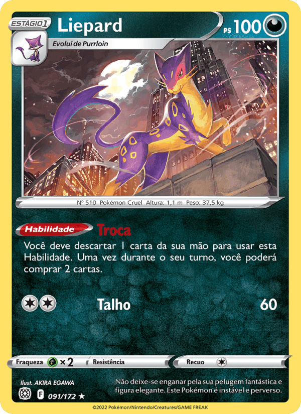 Liepard, card 091 from Astros Cintilantes