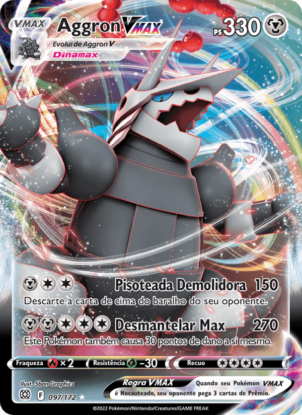 Aggron VMAX, card 097 from Astros Cintilantes