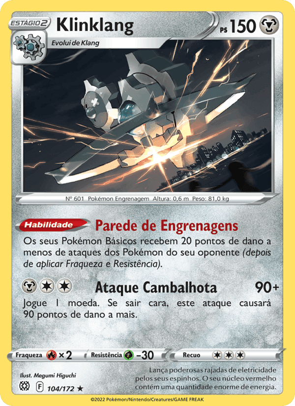 Klinklang, carte 104 de Astros Cintilantes