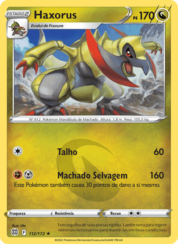 Haxorus, carta 112 de Astros Cintilantes