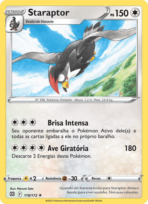Staraptor, card 119 from Astros Cintilantes