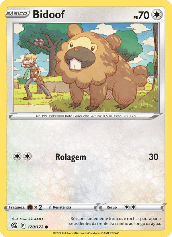 Bidoof, card 120 from Astros Cintilantes