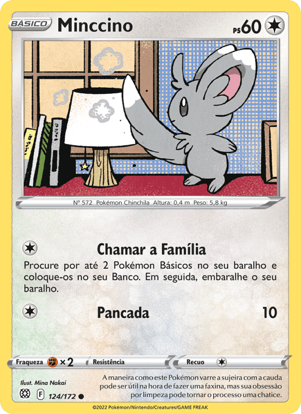 Minccino, card 124 from Astros Cintilantes