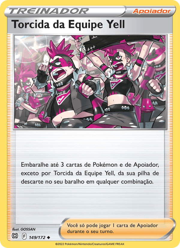 Torcida da Equipe Yell, card 149 from Astros Cintilantes