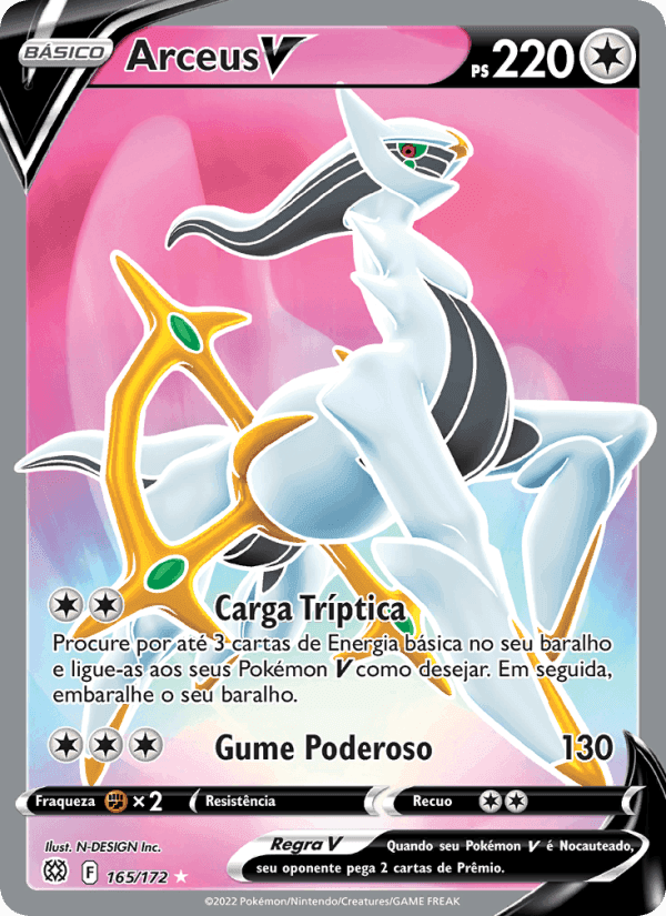 Arceus V, carta 165 de Astros Cintilantes