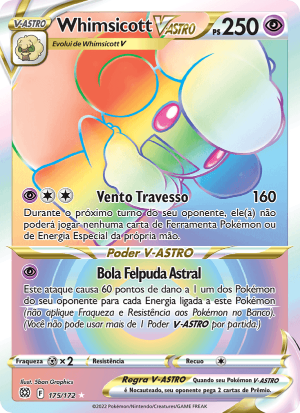 Whimsicott V-ASTRO, carta 175 de Astros Cintilantes