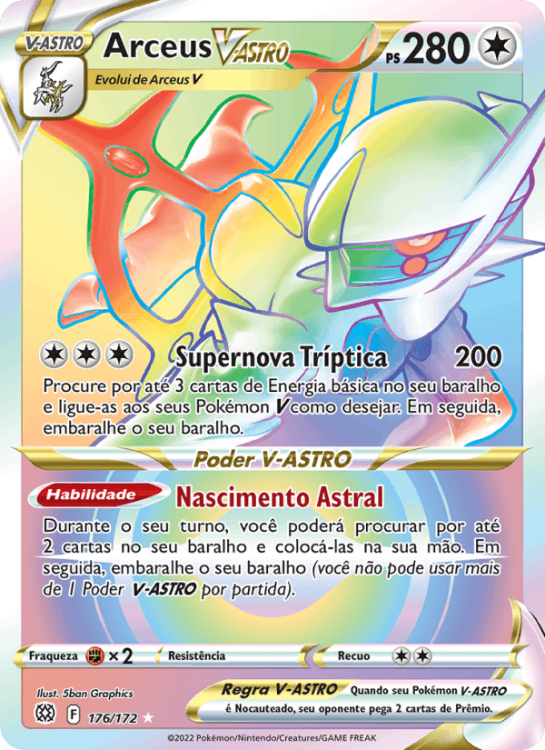 Arceus V-ASTRO, card 176 from Astros Cintilantes