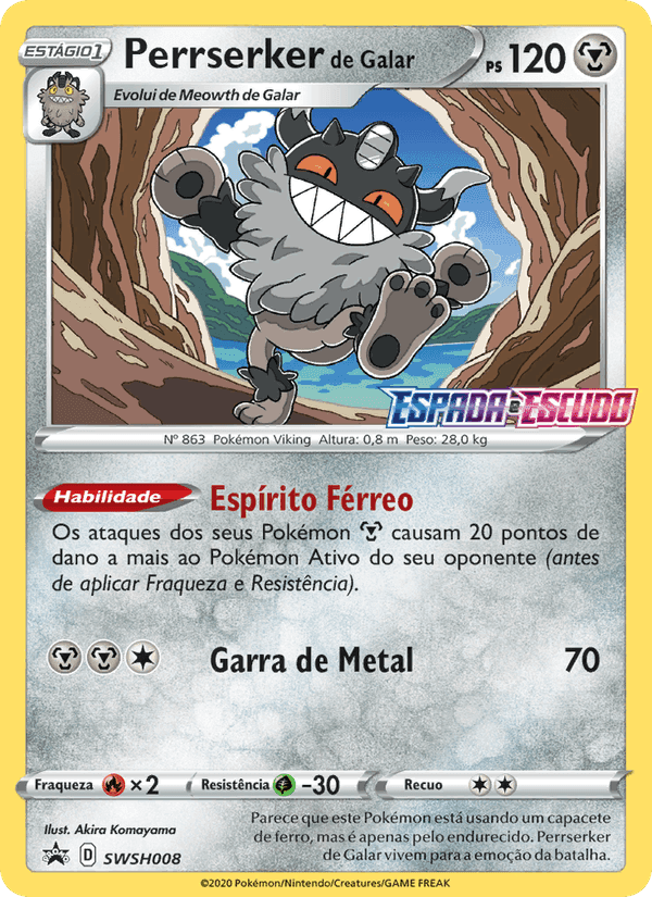 Perrserker de Galar, carta SWSH008 de ESES Promos
