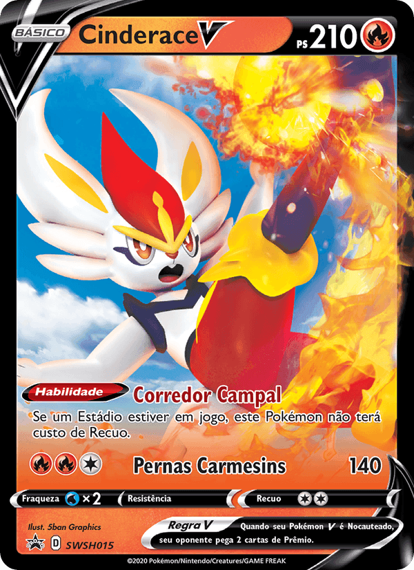 Cinderace V, carta SWSH015 de ESES Promos