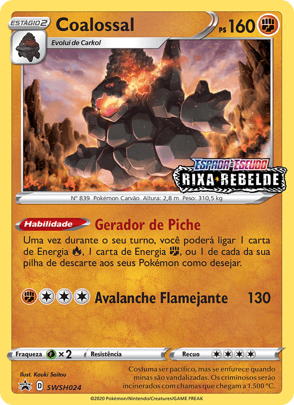 Coalossal, carte SWSH024 de ESES Promos