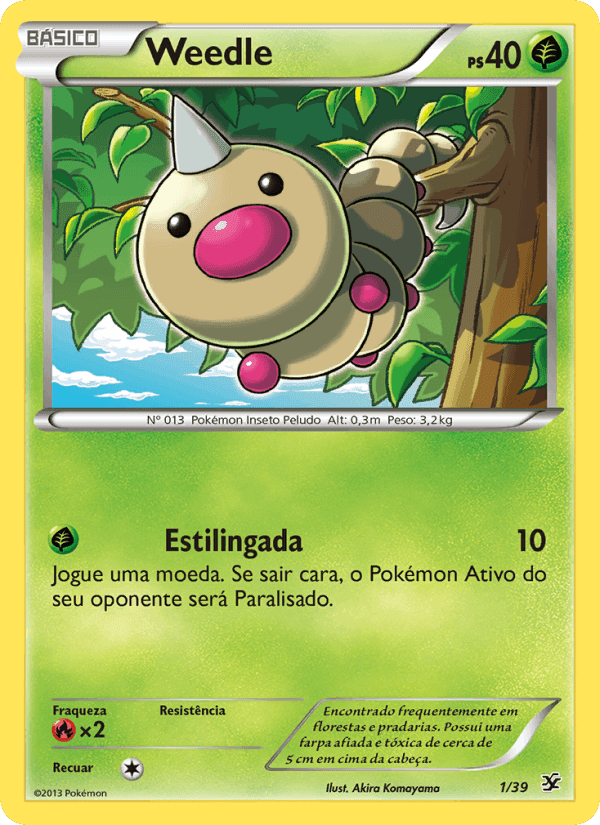 Weedle, carta 1 de Conjunto para Iniciantes Kalos